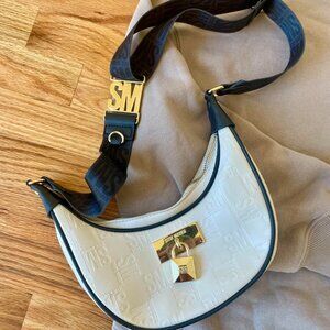 Steve Madden White Leather Shoulder Bag
